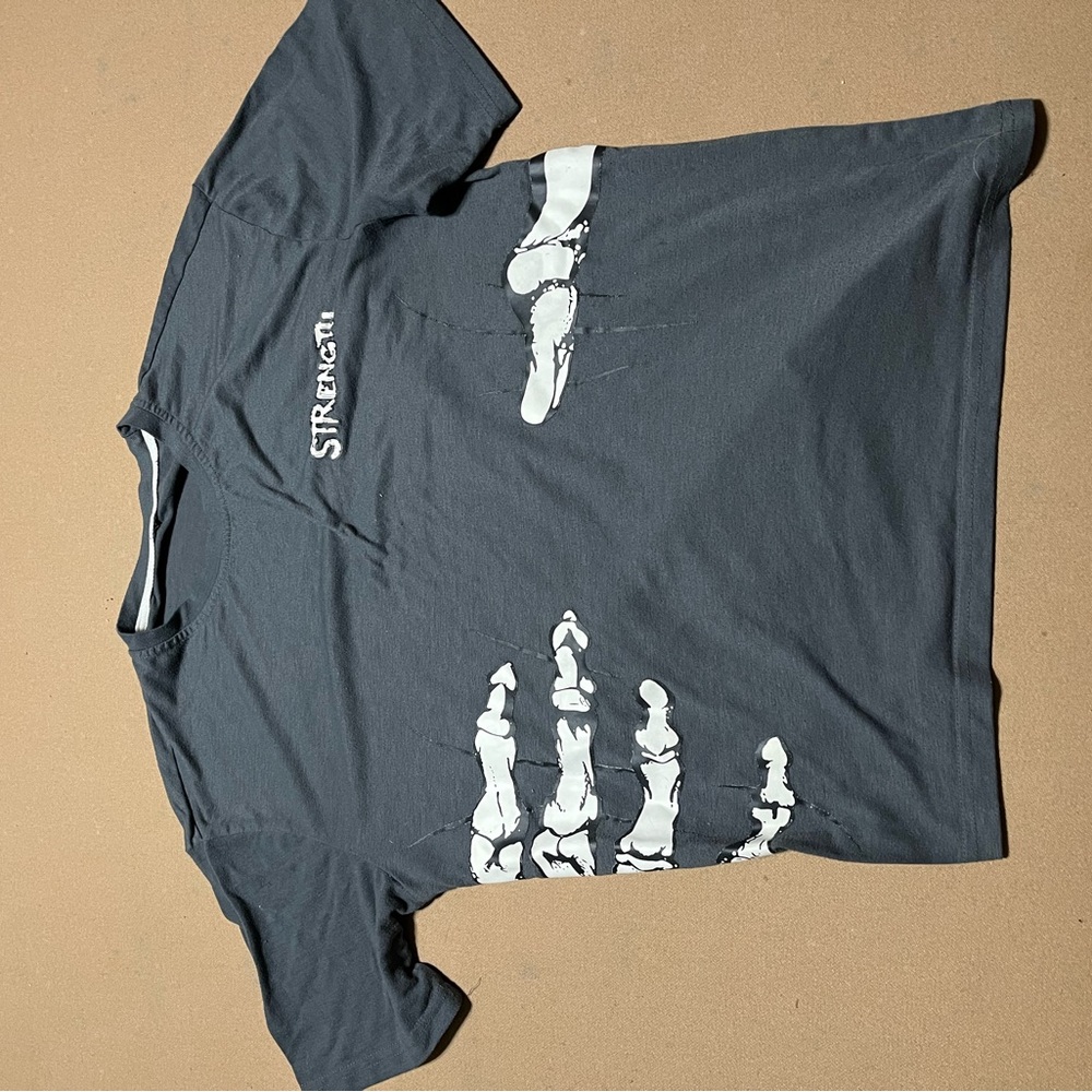 Gray Skeleton Hand Men's T-Shirt
